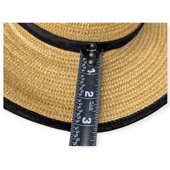 Vintage MGM Elizabeth Taylor Original Child Straw & Floral Hat Black Velvet Trim - Picture 10 of 13